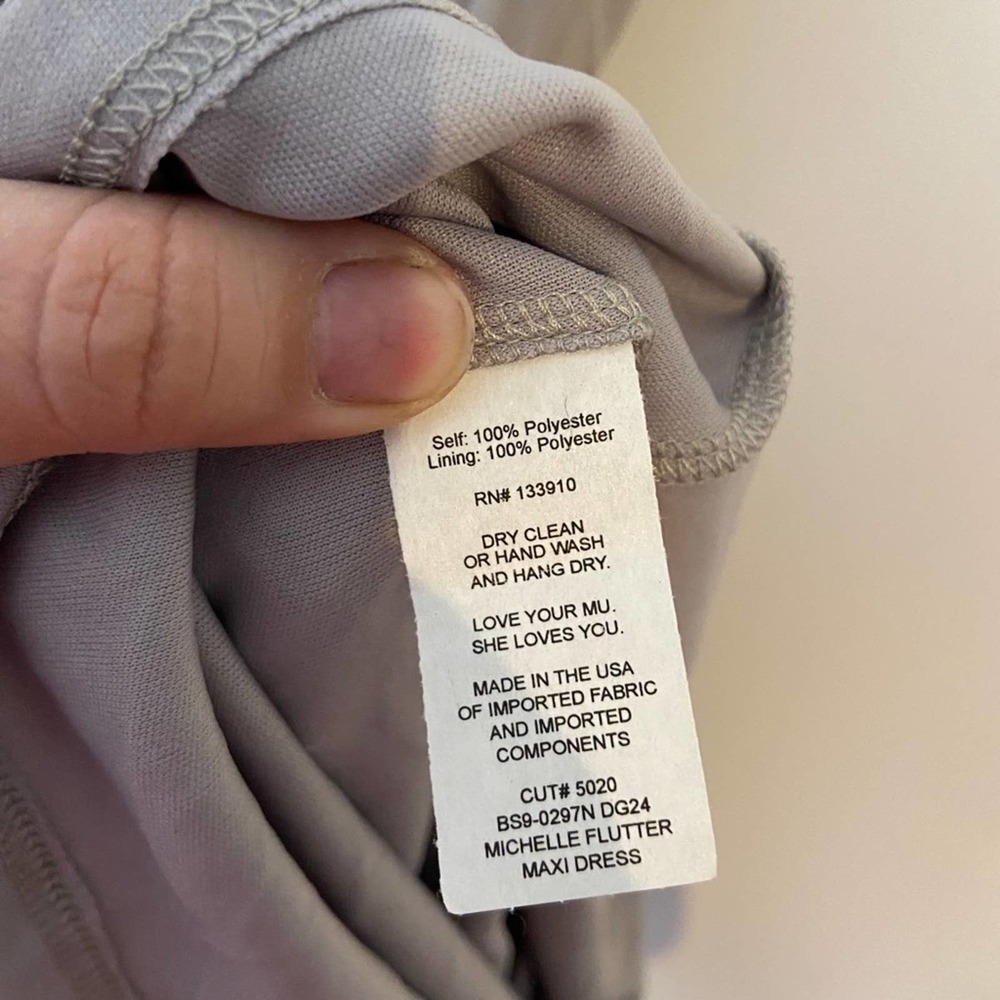 Show me your mumu Michelle flutter dove grey maxi - Picture 3 of 6